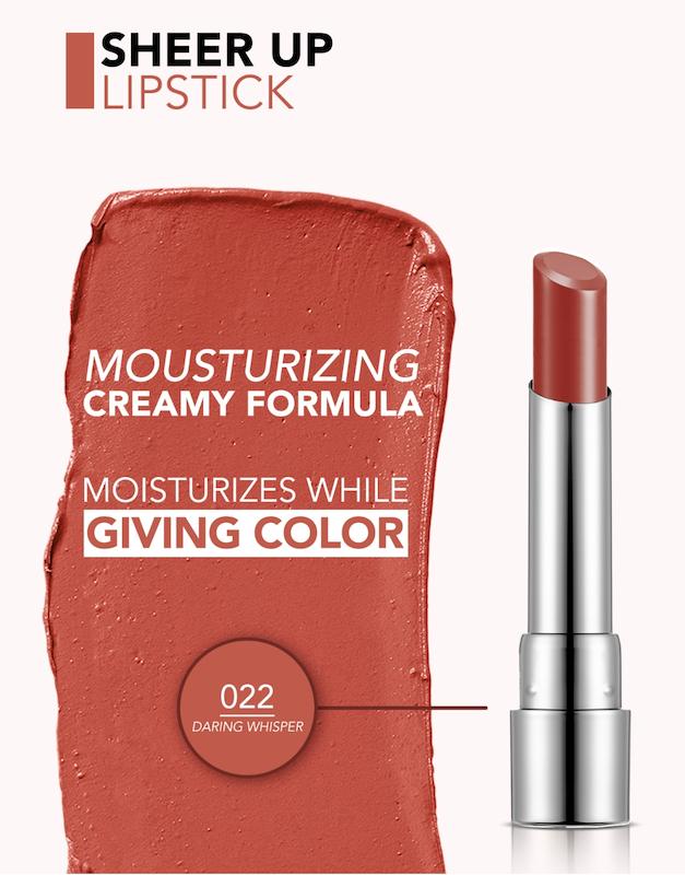 رژلب شیر آپ فلورمار Sheer Up Flormar رنگ 022 Darlng Whlsper