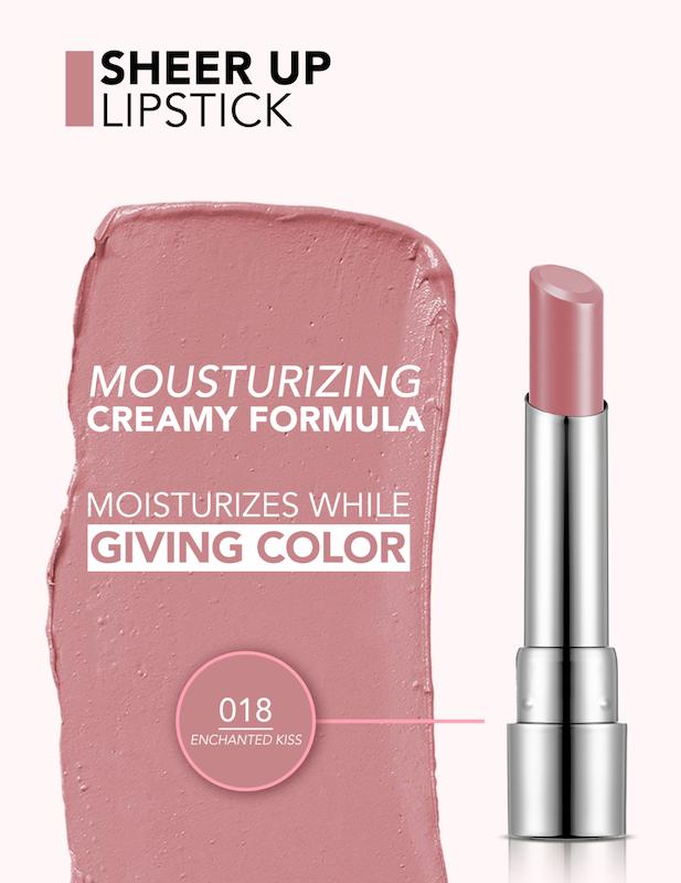 رژلب شیر آپ فلورمار Sheer Up Flormar رنگ 018  Enchanted Kiss