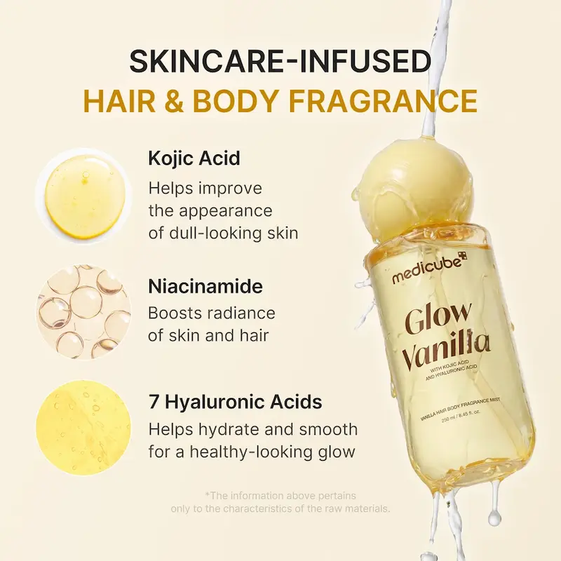 میست وانیلی مو و بدن مدیکیوب 100 میل Glow Vanilla Haar- und Körperduftspray