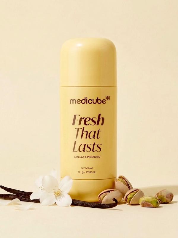 مام دئودورانت روشن کننده استیک وانیل پسته مدیکیوب Aufhellendes Deodorant mit Kojisäure (Vanille und Pistazie)