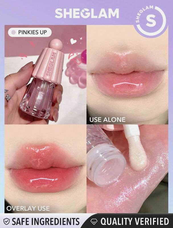 لیپ گلاس های چتری شیگلم SHEGLAM مدل PINKIES UP