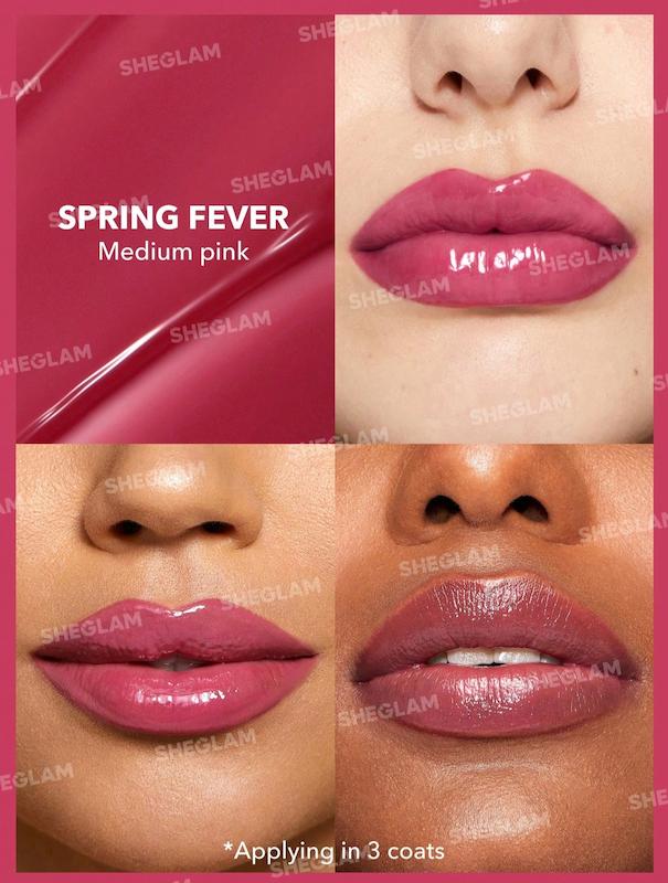 لیپ پلامپر حجم دهنده و براق کننده لب شیگلم SHEGLAM رنگ spring fever