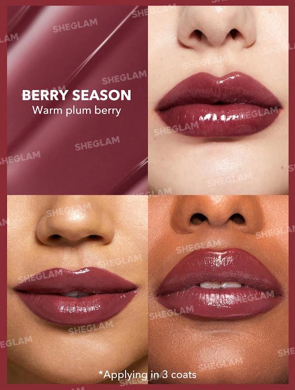 لیپ پلامپر حجم دهنده و براق کننده لب شیگلم SHEGLAM رنگ BERRY SEASON