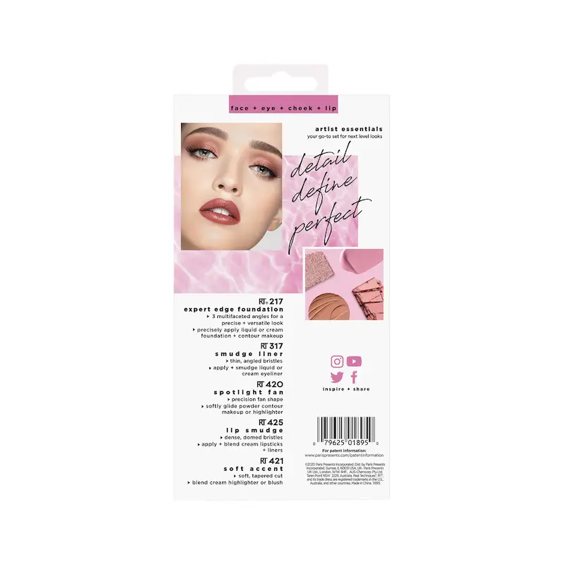 ست براش ۵ تکه چشم و صورت ریل تکنیک Real Techniques