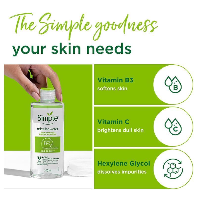 میسلارواتر سیمپل Simple micellar water