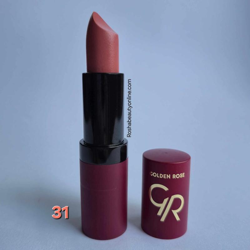 رژلب جامد ولوت مات گلدن رز شماره 31