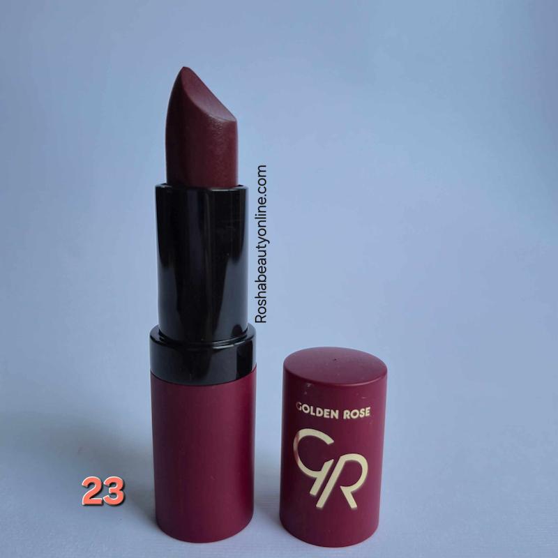 رژلب جامد ولوت مات گلدن رز شماره 23