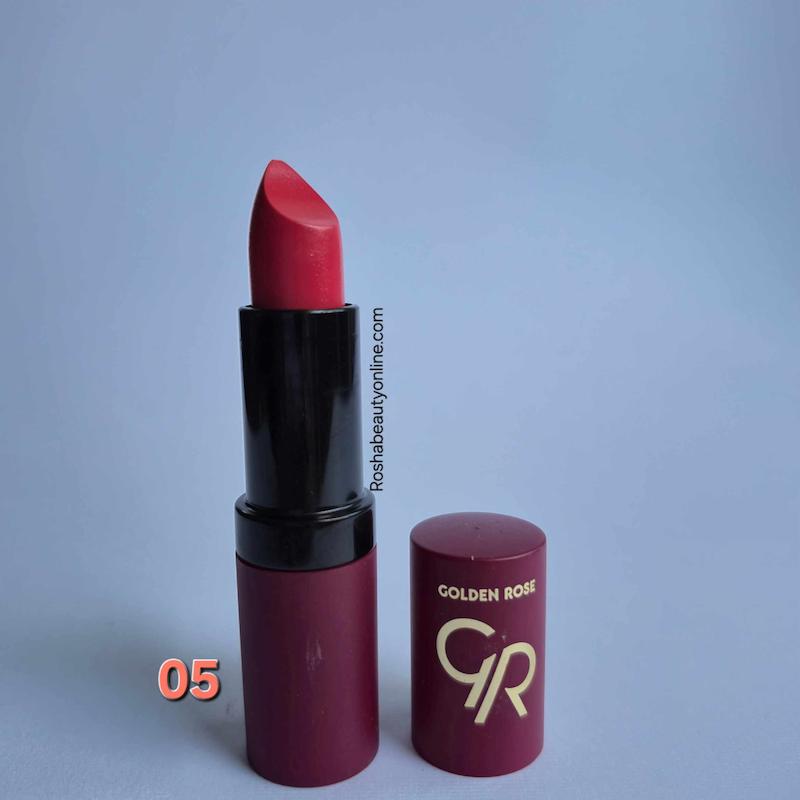 رژلب جامد ولوت مات گلدن رز شماره 05
