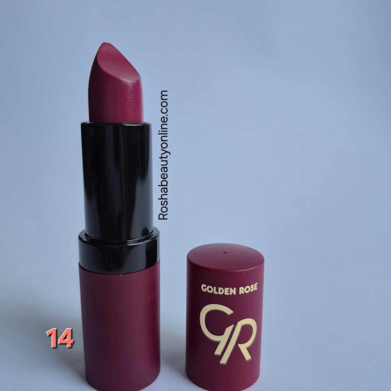 رژلب جامد ولوت مات گلدن رز شماره 14