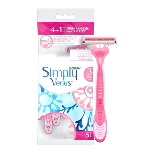 تیغ اصلاح ژیلت 3لبه 5عددی  Gillette Simply Venus