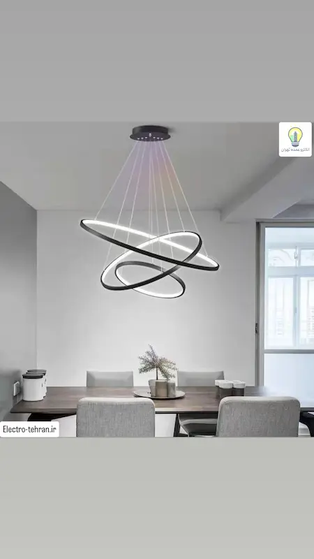 لوستر سه حلقه ریموت دار 3حالته