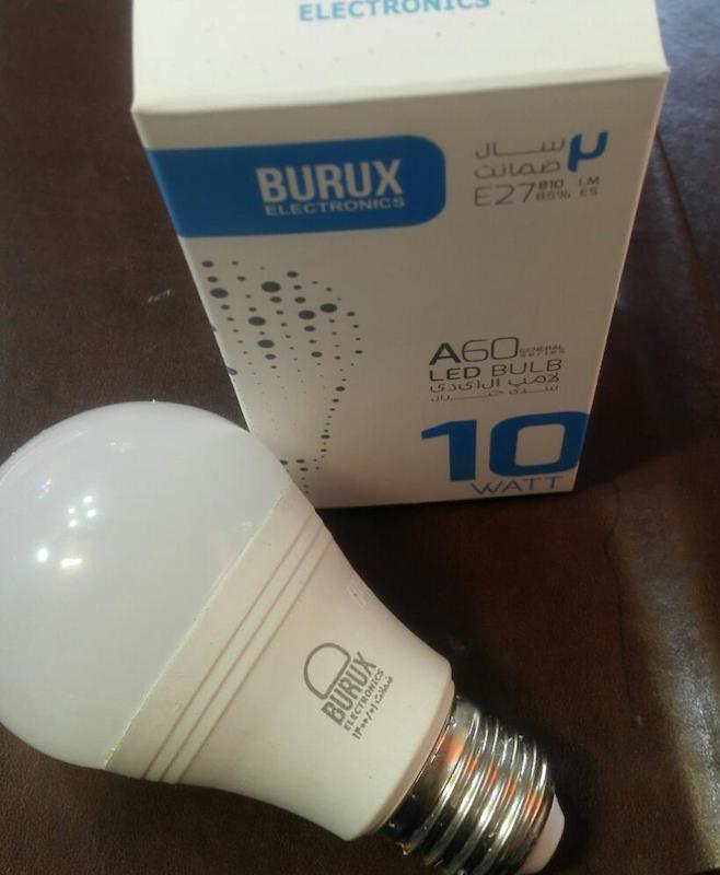 لامپ LED بروکس مدل A60 ظرفیت 10 وات رنگ مهتابی