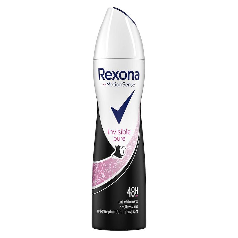 اسپری ضد تعریق زنانه رکسونا مدل اینویزیبل پیور (نامرئی / ضد لک لباس) – ۲۰۰ میل | Rexona Motionsense Invisible Pure Antiperspirant