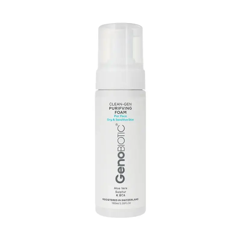فوم شست‌وشوی صورت ژنوبایوتیک مخصوص پوست خشک (مدل CLEAN GEN) حجم  150 150  میلی‌لیتر 
