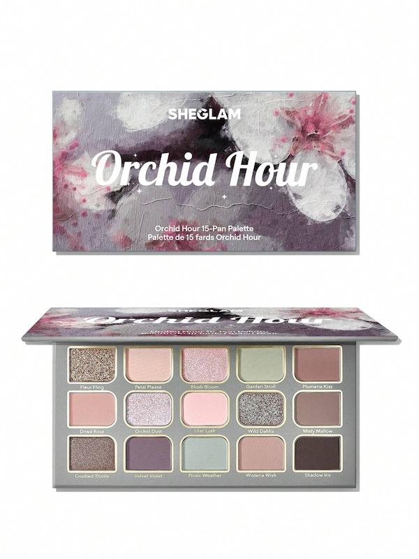پالت سایه چشم ۱۵ رنگ شیگلم اورکید آور 💜 | SHEGLAM Orchid Hour 15-Pan Eyeshadow Palette