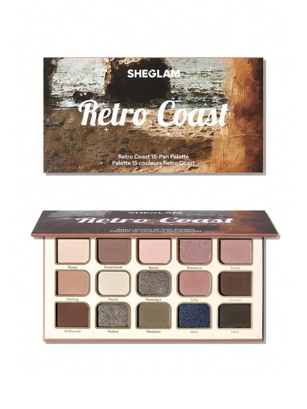 پالت سایه چشم ۱۵ رنگ شیگلم رترو کوست 🎨 | SHEGLAM Retro Coast 15-Pan Eyeshadow Palette