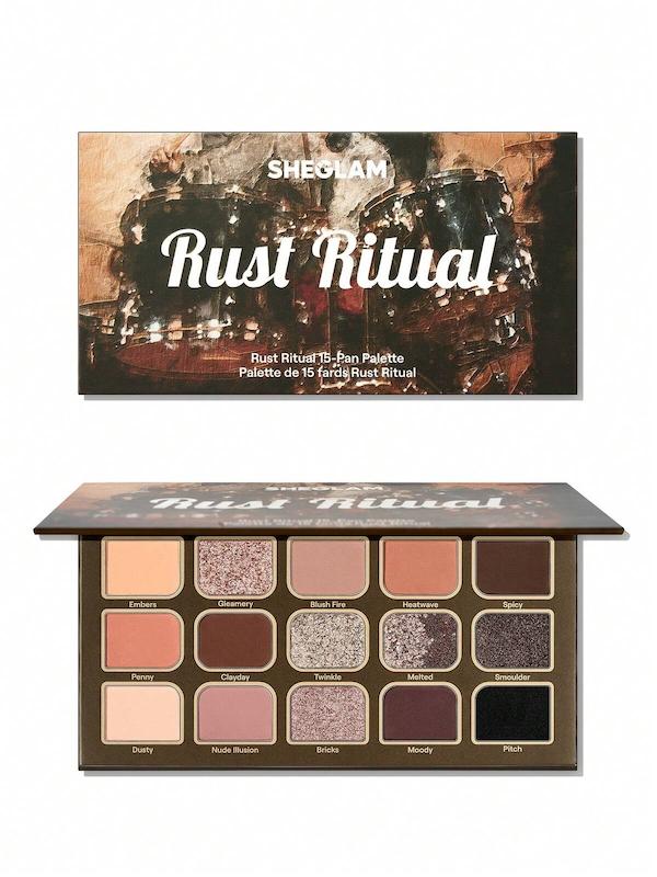پالت سایه چشم ۱۵ رنگ شیگلم راست ریتوال 🎨 | SHEGLAM Rust Ritual 15-Pan Eyeshadow Palette