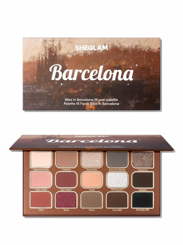 پالت سایه چشم ۱۵ رنگ شیگلم بلیس این بارسلونا 🎨 | SHEGLAM Bliss In Barcelona 15-Pan Eyeshadow Palette