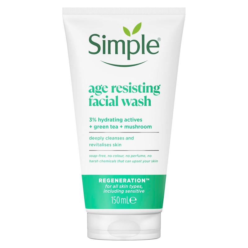 شوینده جوان‌کننده سیمپل🌱| age resisting facial wash_green tea