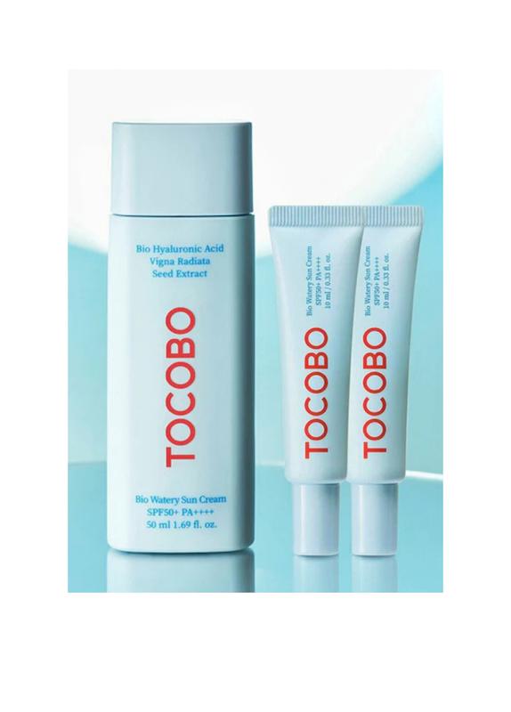ضد آفتاب آبرسان توکوبو به همراه ۲ گیفت ۱۰ میل 💙| Tocobo - Bio Watery Sun Cream SPF50