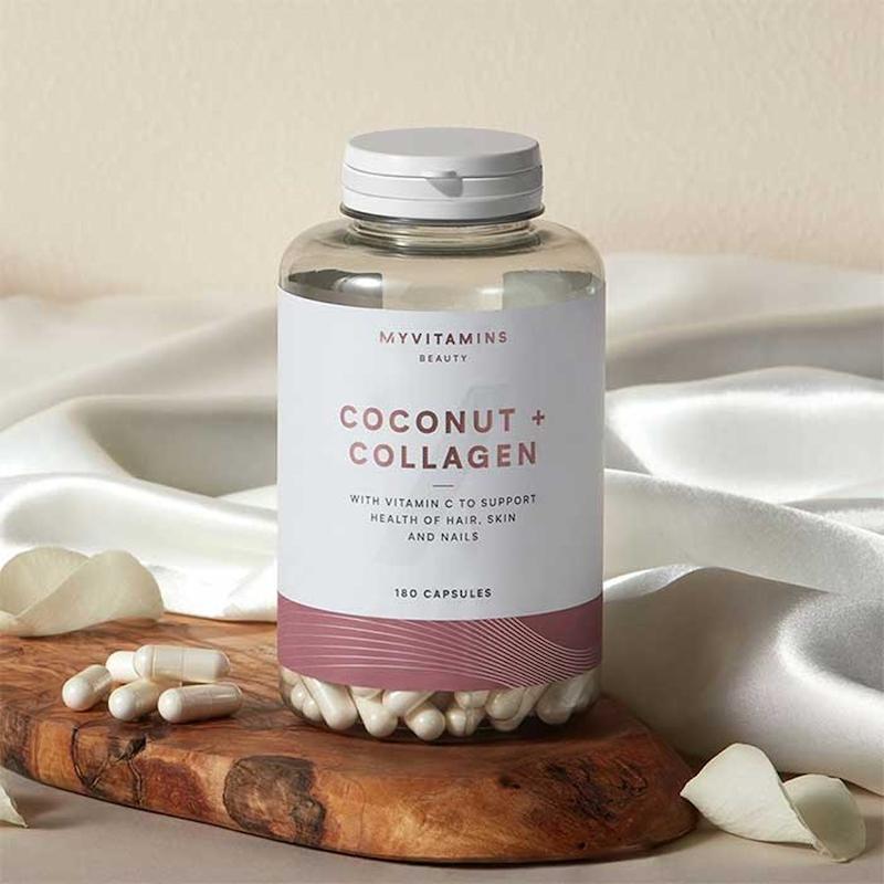 کپسول کوکونات کلاژن مای ویتامینز تقویت کننده مو و ناخن و صورت اصل ۱۸۰ عددی💊| My Vitamins Coconut Collagen