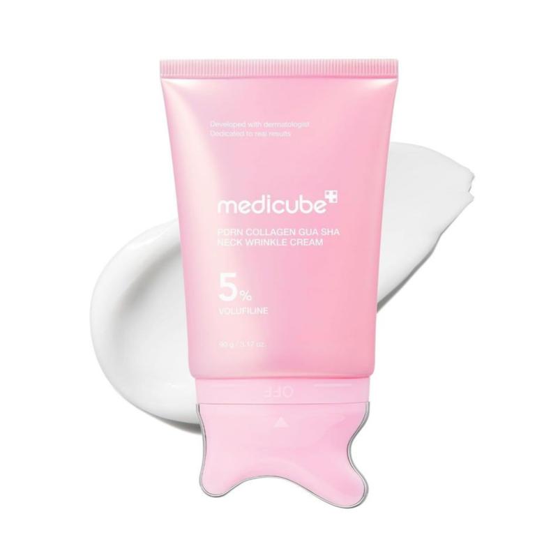 کرم گواشا ضد چروک گردن مدل کلاژن مدی‌کیوب💓| Medicube PDRN Collagen Gua Sha Neck Wrinkle Cream