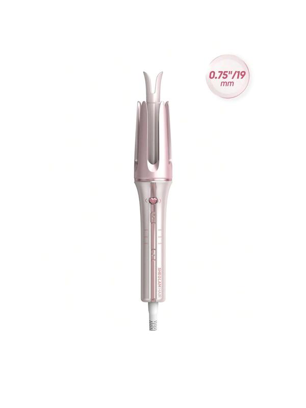 دستگاه فر کننده کرلی مو شیگلم رنگ صورتی ۱۹ میل اورجینال🎀| SHEGLAM HAIR Instant Curler baby pink - 19 mm