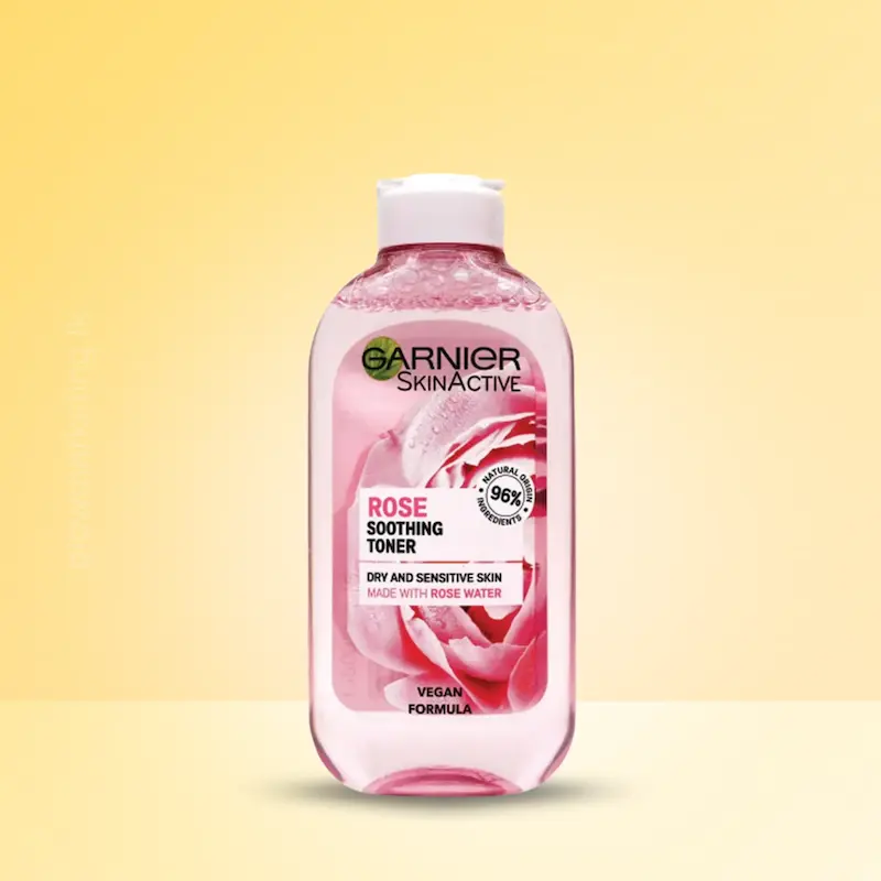 تونر تسکین دهنده گارنیر مناسب پوست خشک و حساس با رایحه رز🌷| Garnier SkinActive Rose Soothing Toner