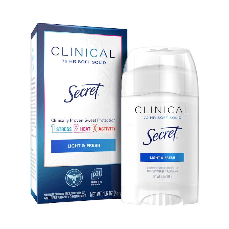 مام و دئودورانت رایحه لایت & فرش کلینیکال سکرت💎| Secret Clinical Strength  Light & Fresh, Soft Solid