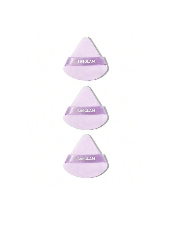پد پودرفیکس سه عددی مدل پاودر پاف رنگ یاسی شیگلم💜|Sheglam Powder puff ready for Insta- Mauve Purple