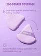 پد پودرفیکس سه عددی مدل پاودر پاف رنگ یاسی شیگلم💜|Sheglam Powder puff ready for Insta- Mauve Purple
