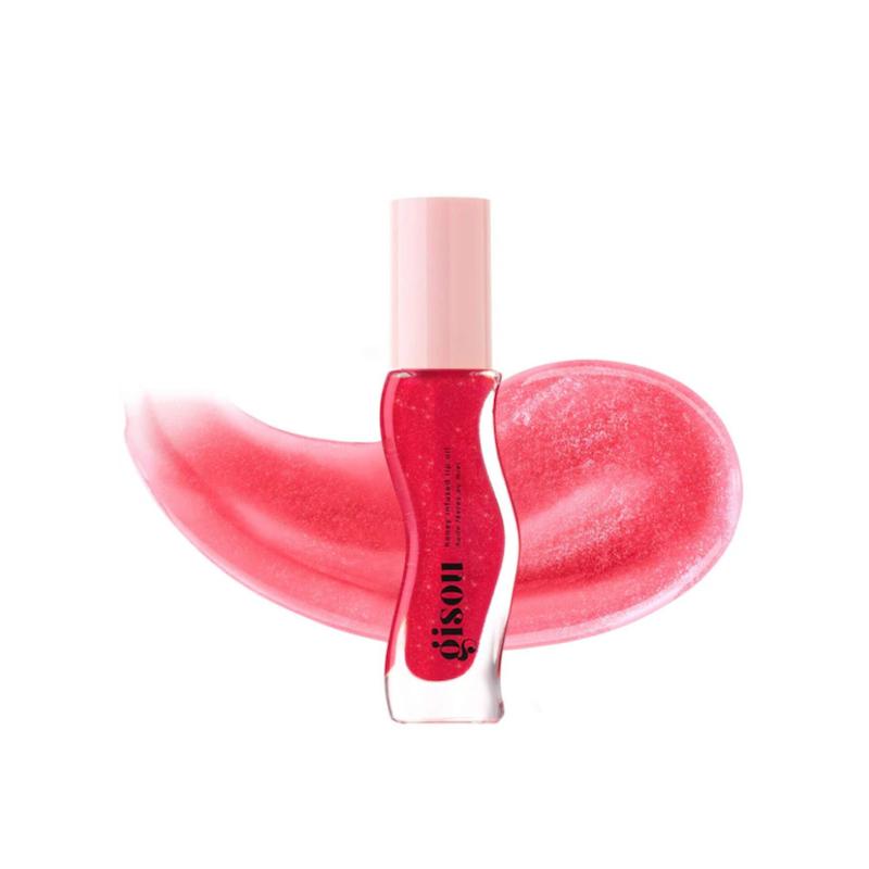 لیپ گلاس گیسو رنگ چری🍒|Gisou Honey Infused Lip Oil cherry on the cake