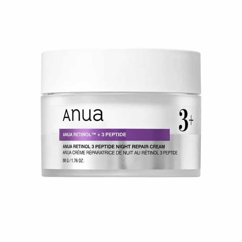 کرم شب ترمیم کننده و ضد چروک (رتینال + 3 پپتاید) آنوا💜 | Anua Retinol 3-Peptide Night Repair Cream