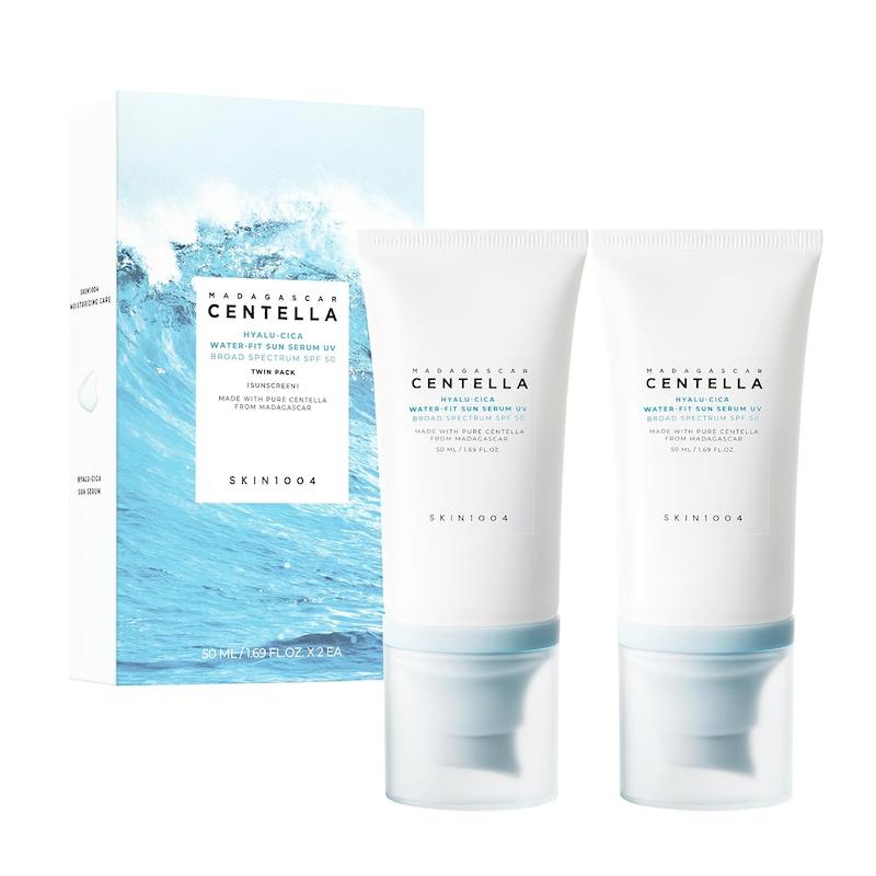 پک دوتایی سرم ضد آفتاب هیالو-سیکا سنتلا اسکین ۱۰۰۴ ☀️ |  Skin1004 Centella Hyalu-cica Sun serum twin pack