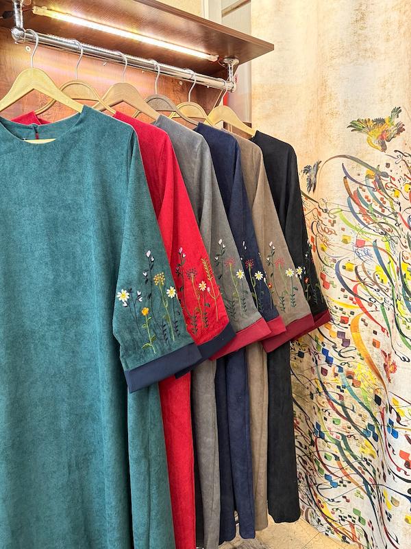 پیراهن مخمل گلسان