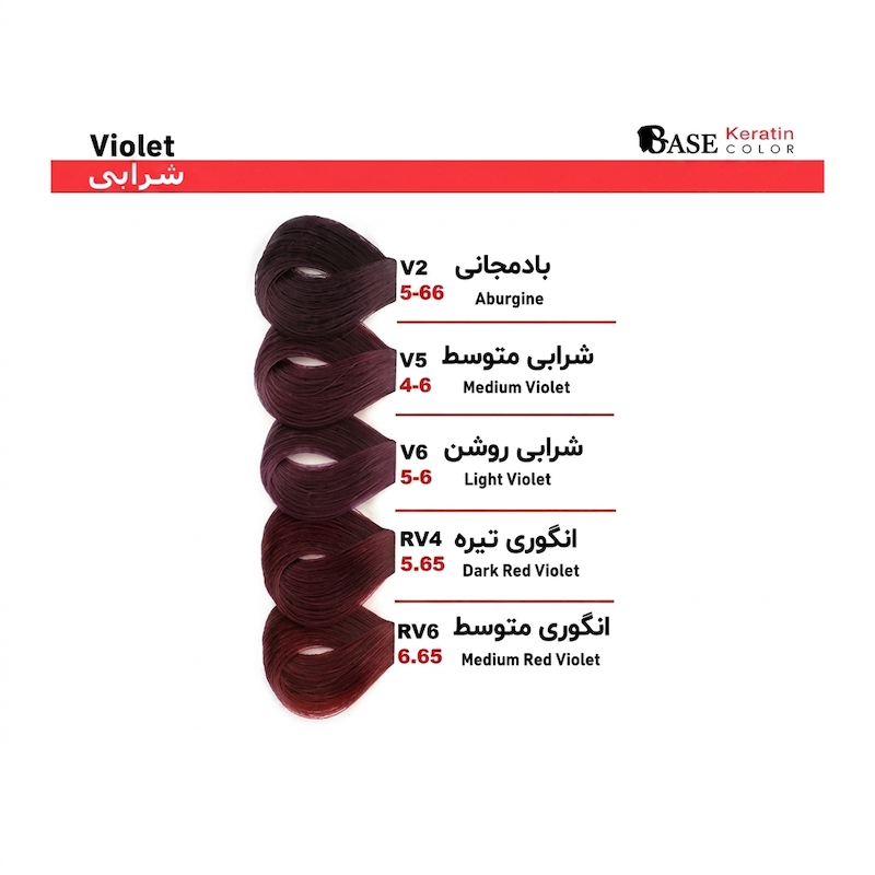 رنگ مو انگوری 6 انگوری متوسط RV6-6.65 بیس کالر