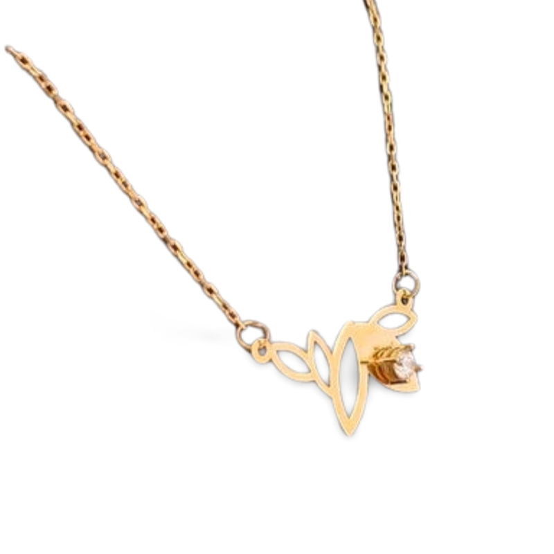 گردنبند برگ های نگین دار