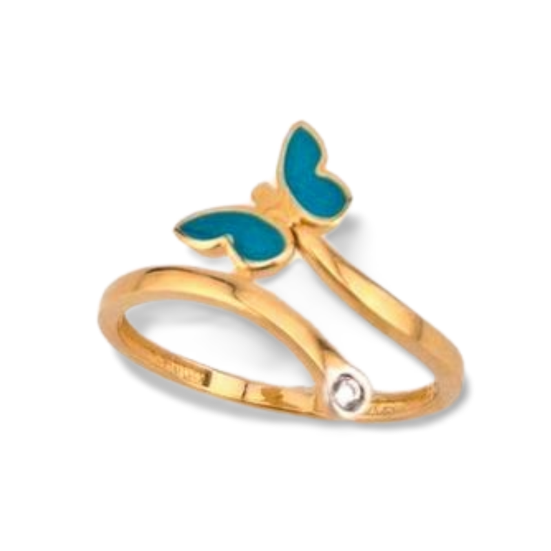 انگشتر پروانه آبی 