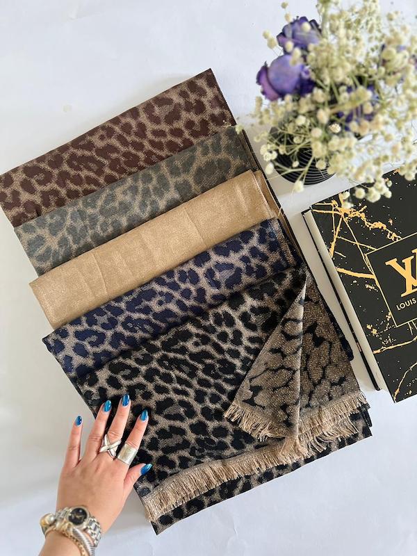 شال پلنگی کشمیر لمه پلنگی چهارفصل