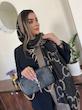 شال کشمیر لمه مشکی وارداتی