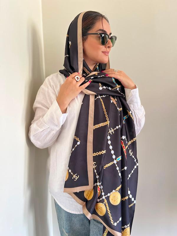 شال ابریشم سیلک وارداتی شنل