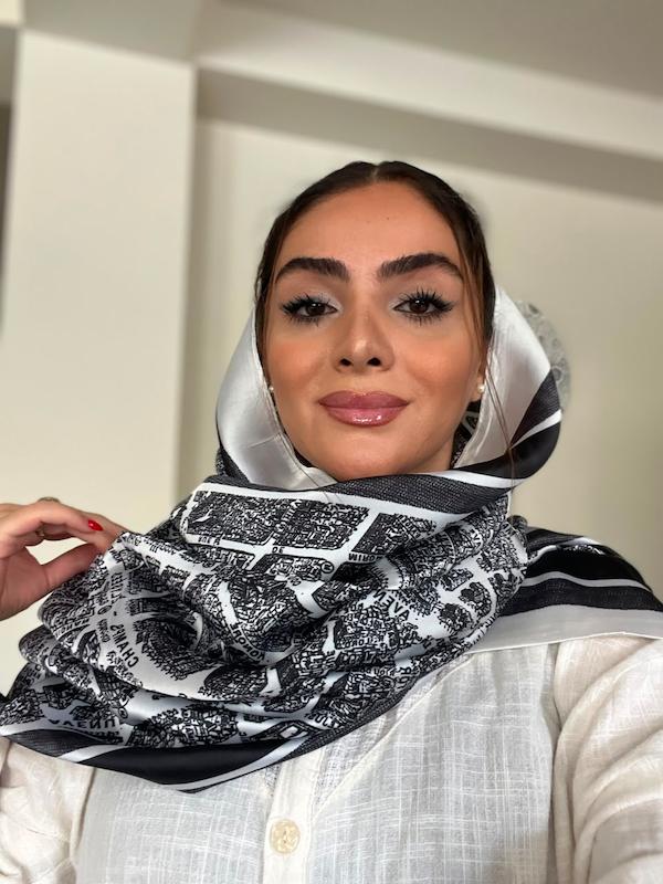 شال ابریشم سیلک دنیز