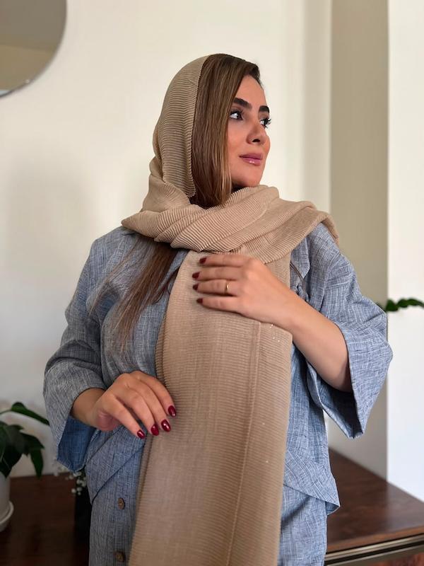 شال پليسه هاي آف خورده و تك شده