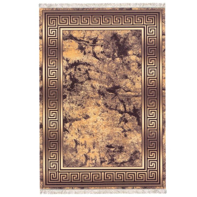 فرش مدرن ورساچه زمینه شکلاتی برند شیان کد 70580