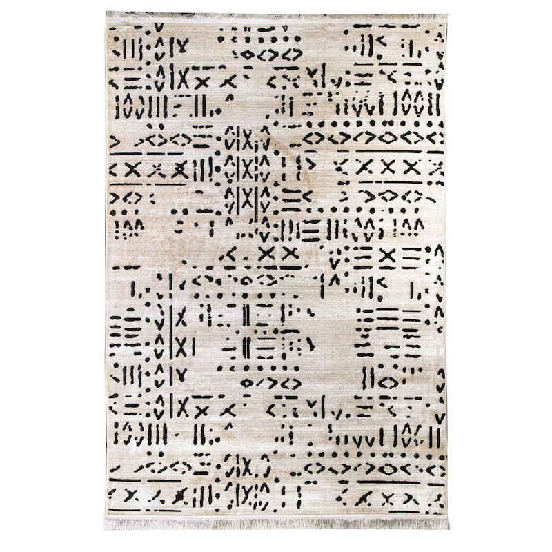 فرش مدرن پتینه زمینه کرم 500شانه برند کرامتیان