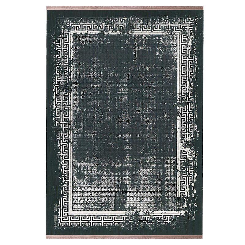 فرش پتینه وینتیج زمینه زغالی کد 30400