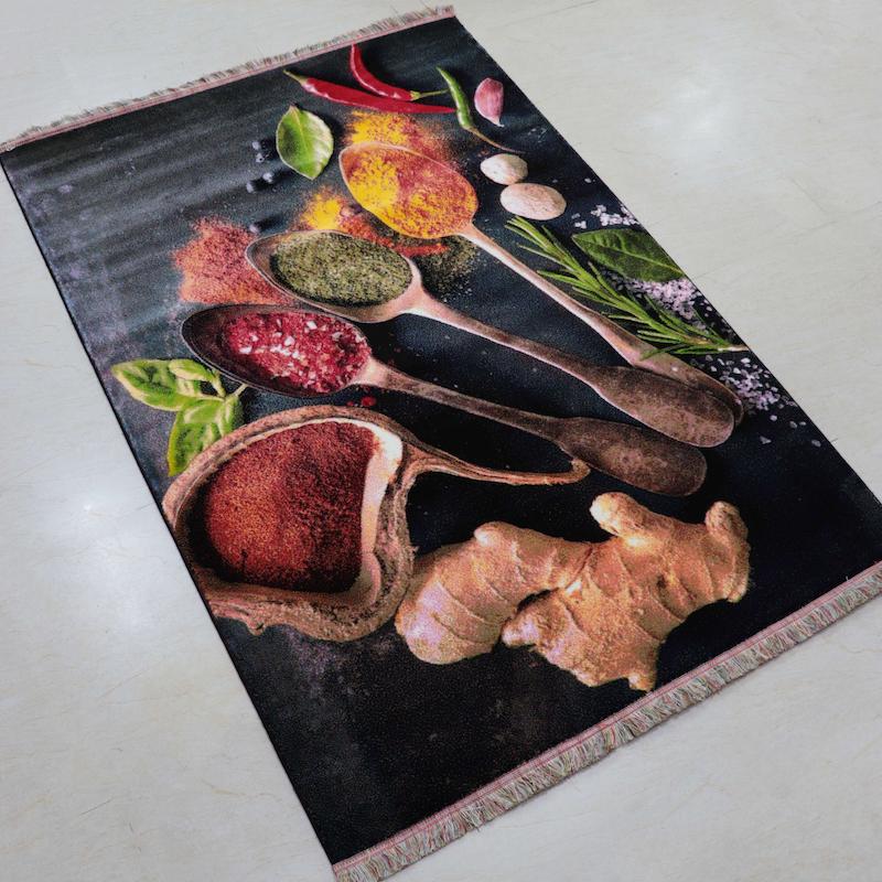 فرش آشپزخانه طرح ادویه جات