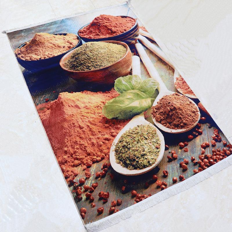 فرش آشپزخانه طرح ادویه جات