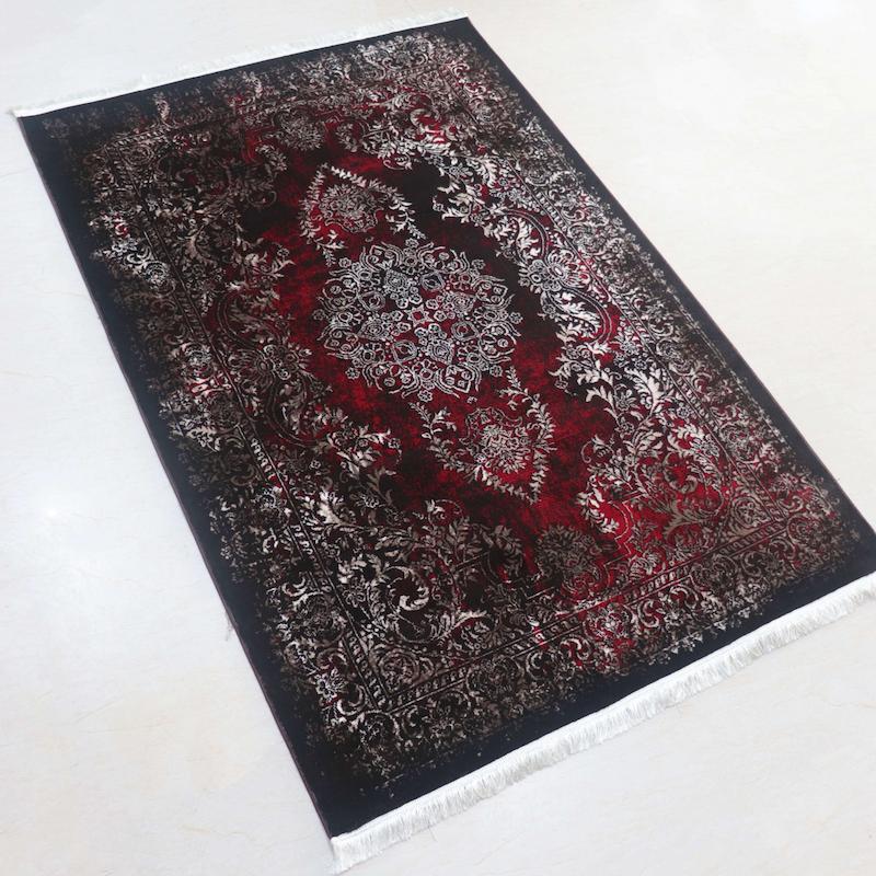 فرش بلوچی وینتیج زمینه مشکی زرشکی 70770