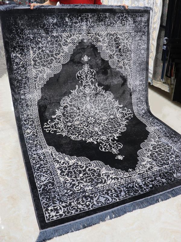 فرش وینتیج زمینه زغالی کد 30770